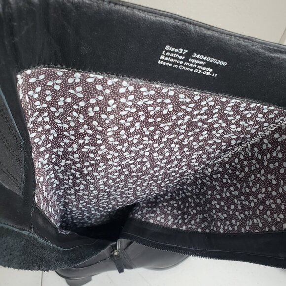 Dansko' Brinkley' Black Ruched Nappa Leather Knee-High Boots EUR 37 (6.5-7 US) - Picture 11 of 15